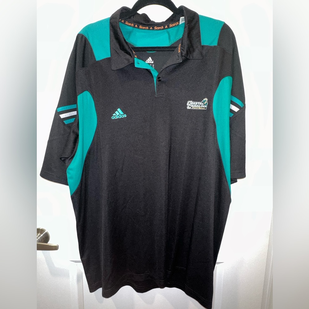 Men’s Adidas Coastal Carolina football polo